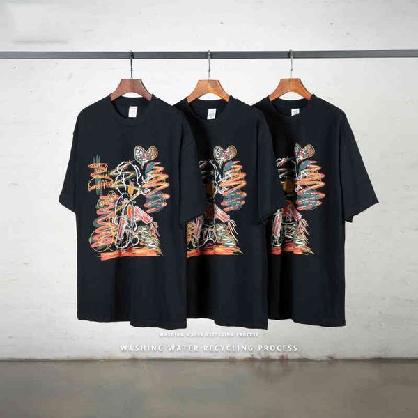 men's t-shirts spring and summer bear graffiti reflective printing short sleeve oversize loose high street ins hip-hop backing t-shirt, White;black
men's t-shirts spring and summer bear graffiti reflective printing short sleeve oversize loose high street ins hip-hop backing t-shirt, White;black