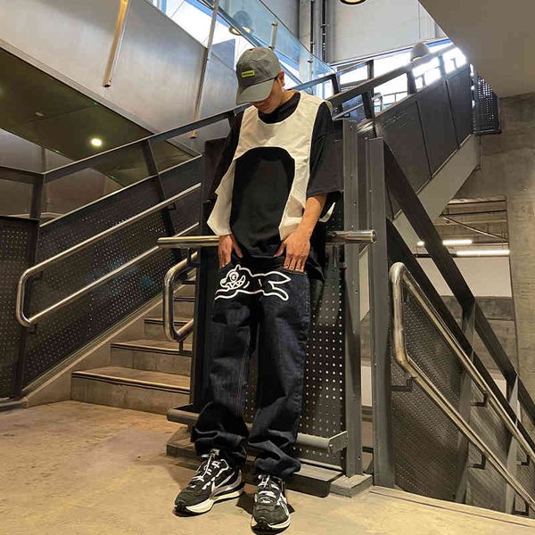 ma siwei's same rhinestone printed hip-hop jeans men's fashion brand straight tube loose high street trend versatile long pants, Blue
ma siwei's same rhinestone printed hip-hop jeans men's fashion brand straight tube loose high street trend versatile long pants, Blue