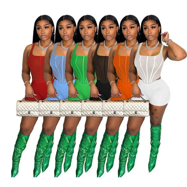 2023 designer summer outfits women tracksuits two piece set sheer tracksuits sleeveless mesh vest and shorts see through clothes fashion str, Gray
2023 designer summer outfits women tracksuits two piece set sheer tracksuits sleeveless mesh vest and shorts see through clothes fashion str, Gray
