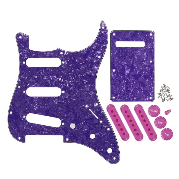 guitar parts set sss pickguard scratch plate backplate 50/52/52mm pickup covers 2t1v knobs switch tips
guitar parts set sss pickguard scratch plate backplate 50/52/52mm pickup covers 2t1v knobs switch tips