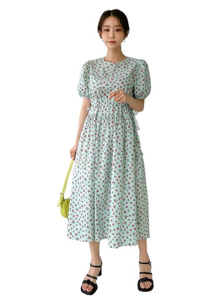 dazy ditsy floral puff sleeve dress x9md#, Black;gray
dazy ditsy floral puff sleeve dress x9md#, Black;gray