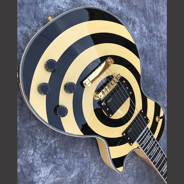 chinese electric guitar yellow and black zakk maple neck fingerboard gold hardware 6 strings
chinese electric guitar yellow and black zakk maple neck fingerboard gold hardware 6 strings
