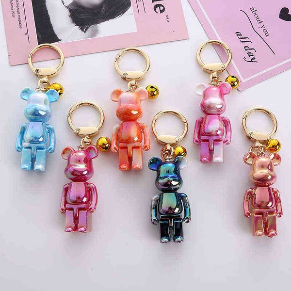 1pc colorful bear keychain couples gift key chain animal doll key ring for bags creative fashion cool car accessories pendant y220725, Silver
1pc colorful bear keychain couples gift key chain animal doll key ring for bags creative fashion cool car accessories pendant y220725, Silver