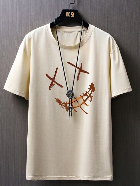 romwe guys cartoon graphic tee k0z4#, White;black