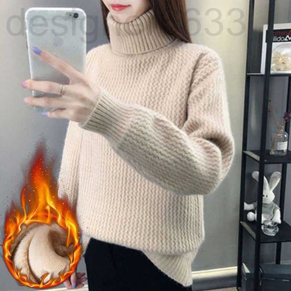 women's knits & tees designer plush thickened high neck sweater women's autumn and winter korean loose lazy pullover knitted botto, White
women's knits & tees designer plush thickened high neck sweater women's autumn and winter korean loose lazy pullover knitted botto, White