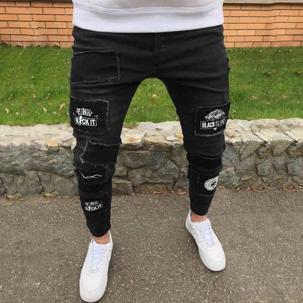 men's jeans korean style fashion pasted cloth embroidered men's jeans slim straight casual pants zika, Blue
men's jeans korean style fashion pasted cloth embroidered men's jeans slim straight casual pants zika, Blue