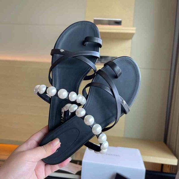 slippers high version pearl small fragrance fairy wind beach flip flops women wear versatile flat slippers, Black
slippers high version pearl small fragrance fairy wind beach flip flops women wear versatile flat slippers, Black