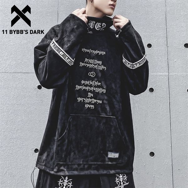 11 bybbs dark vintage embroidery hip hop hoodie techwear tactical streetwear hoodie sweatshirt mens streetwear pullover cotton 201113, Black
11 bybbs dark vintage embroidery hip hop hoodie techwear tactical streetwear hoodie sweatshirt mens streetwear pullover cotton 201113, Black