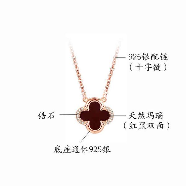 sterling sier clover necklace simple rose gold agate pendant do not fade, versatile light luxury jewelry sier necklace, Silver
sterling sier clover necklace simple rose gold agate pendant do not fade, versatile light luxury jewelry sier necklace, Silver
