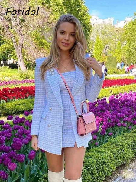 tweed knitted double breasted femme plaid winter blazer coat vintage office ladies blazer jacket blue casual windbreaker l220714, White;black
tweed knitted double breasted femme plaid winter blazer coat vintage office ladies blazer jacket blue casual windbreaker l220714, White;black