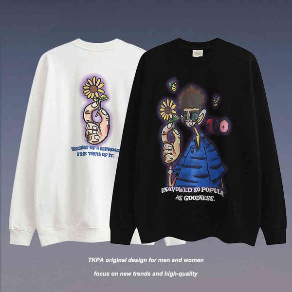 tkpa autumn and winter cartoon printed round neck hoodie men women loose hip hop national fashion couple's wear pullover, Black
tkpa autumn and winter cartoon printed round neck hoodie men women loose hip hop national fashion couple's wear pullover, Black
