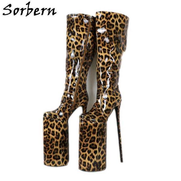 sorbern leopard brown knee high boots 30cm extreme high heel stilettos p shooting drag queen shoe thick platform multi color, Black
sorbern leopard brown knee high boots 30cm extreme high heel stilettos p shooting drag queen shoe thick platform multi color, Black