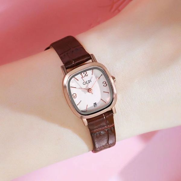 luxury womens watches square waterproof designer ladies leather belt calendar ins college style korean version of the simple student watch f, Slivery;golden
luxury womens watches square waterproof designer ladies leather belt calendar ins college style korean version of the simple student watch f, Slivery;golden
