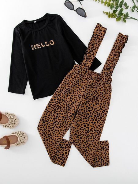 toddler girls letter graphic tee & dalmatian print frill trim pinafore pants she, White
toddler girls letter graphic tee & dalmatian print frill trim pinafore pants she, White