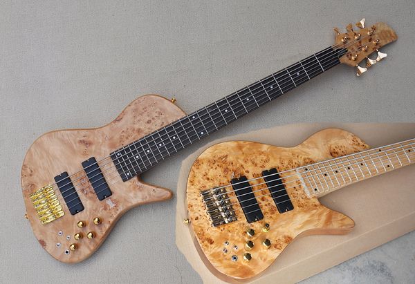 factory custom natural wood color 6-string electric bass guitar with burl maple veneer maple/rosewood fingerboard neck-thru-body offer custo
factory custom natural wood color 6-string electric bass guitar with burl maple veneer maple/rosewood fingerboard neck-thru-body offer custo