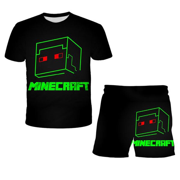 summer minecrft boys and girls t shirts shorts suits kids 2 piece sets beach 220714, White
summer minecrft boys and girls t shirts shorts suits kids 2 piece sets beach 220714, White