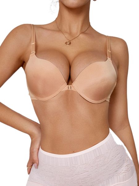 plain push up bra w71f#, Black;red