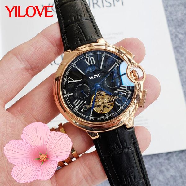 flywheel skeleton sun moon multifunctional men's watch business luxury 45mm automatic mechanical movement clock leather wristband whole, Slivery;brown
flywheel skeleton sun moon multifunctional men's watch business luxury 45mm automatic mechanical movement clock leather wristband whole, Slivery;brown