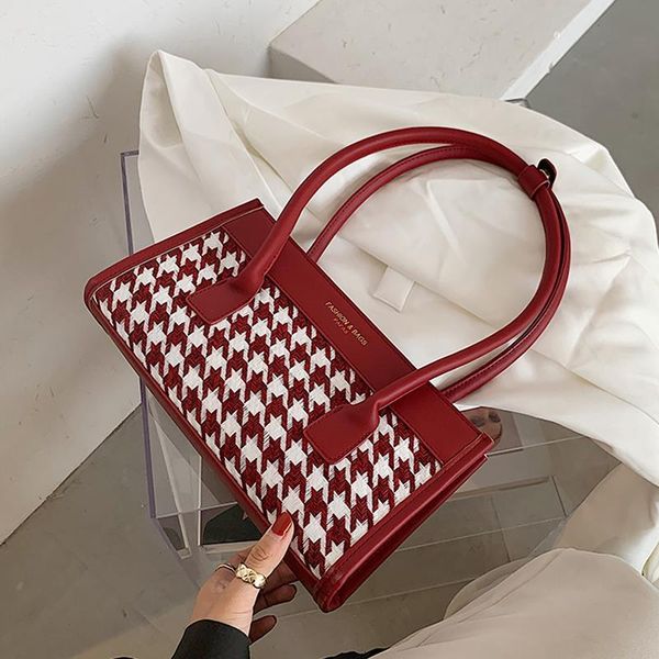 houndstooth small bag 2022 new trendy fashion one-shoulder underarm bag handbag, Black;red
houndstooth small bag 2022 new trendy fashion one-shoulder underarm bag handbag, Black;red