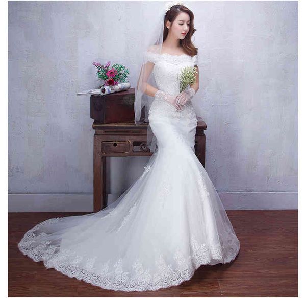 ball gown wedding dresses wedding dress korean fishtail tailed one shoulder large size slim bride summer, White
ball gown wedding dresses wedding dress korean fishtail tailed one shoulder large size slim bride summer, White