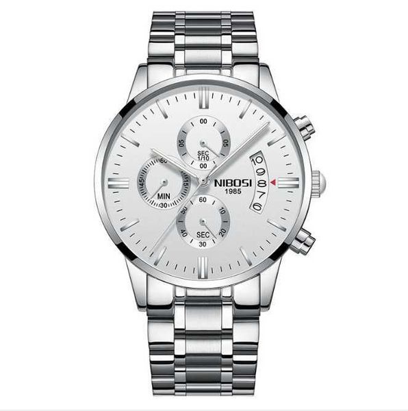 quartz nibosi brand chronograph satch mens watches stainless steel band watch luminous date life waterproof wristwatches, Slivery;brown
quartz nibosi brand chronograph satch mens watches stainless steel band watch luminous date life waterproof wristwatches, Slivery;brown