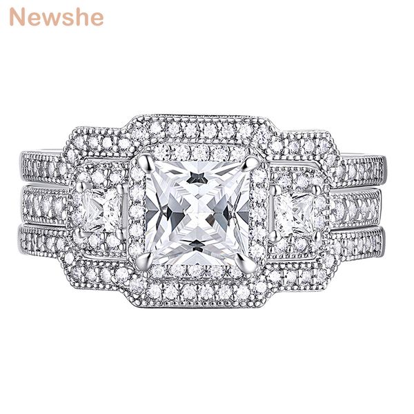 she three princess cut aaaaa cz engagement rings bridal set for women 925 sterling silver jewelry guard wedding band br1523 220708, Slivery;golden
she three princess cut aaaaa cz engagement rings bridal set for women 925 sterling silver jewelry guard wedding band br1523 220708, Slivery;golden