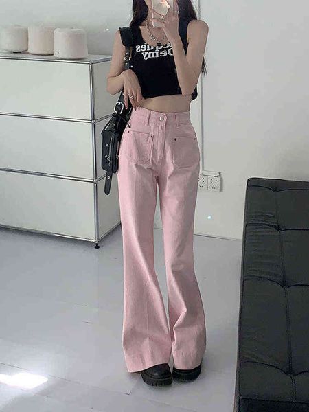 houzhou y2k pink flared jeans women korean fashion baggy pants harajuku high waist pockets denim trousers female egirl street t220728, Blue
houzhou y2k pink flared jeans women korean fashion baggy pants harajuku high waist pockets denim trousers female egirl street t220728, Blue