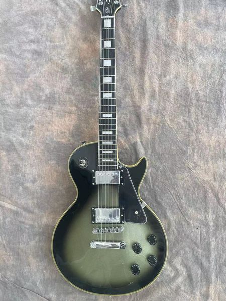 electric guitar 6 strings silver gray accessories ebony fingerboard support customized
electric guitar 6 strings silver gray accessories ebony fingerboard support customized