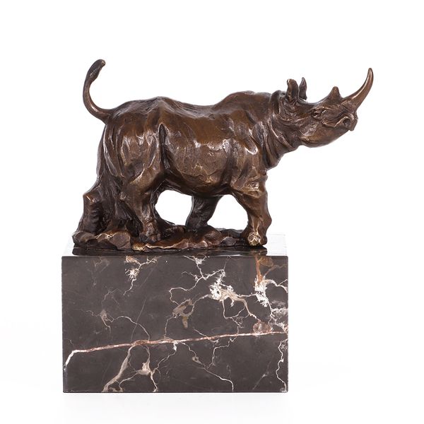 bronze rhinoceros statue figurine cast wildlife animal sculpture art indoor home decor gorgeous gift, Silver
bronze rhinoceros statue figurine cast wildlife animal sculpture art indoor home decor gorgeous gift, Silver
