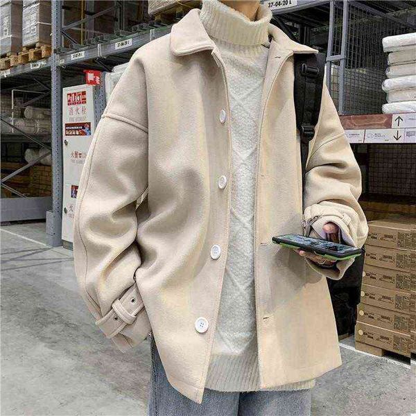 men's wool & blends woolen clothes single breasted long sleeve turn-down collar coat autumn winter male overcoat korean harajuku jacket, Black
men's wool & blends woolen clothes single breasted long sleeve turn-down collar coat autumn winter male overcoat korean harajuku jacket, Black