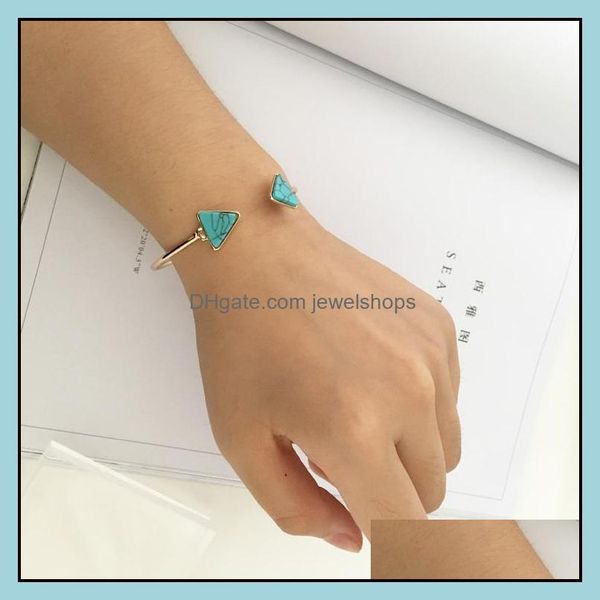 simple personality bangle geometric stone texture mosaic marble turquoise double triangar bracelet wholesale drop delivery 2021 bracelets je, Black
simple personality bangle geometric stone texture mosaic marble turquoise double triangar bracelet wholesale drop delivery 2021 bracelets je, Black