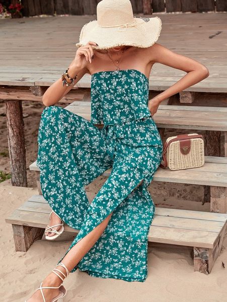 ditsy floral split thigh tube jumpsuit q9fc#, Black;white
ditsy floral split thigh tube jumpsuit q9fc#, Black;white