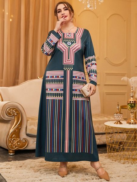 plus colorful striped & geo print square neck tee dress y0f8#, Black 
plus colorful striped & geo print square neck tee dress y0f8#, Black