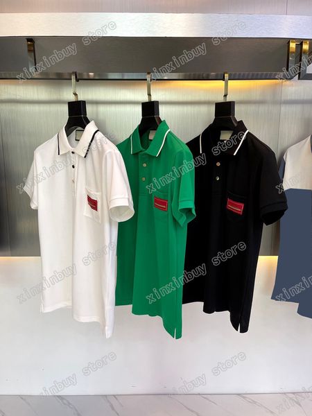 22ss men women designers t shirts tee label pocket shirts paris cotton short sleeve crew neck streetwear xinxinbuy white black green s-2xl
22ss men women designers t shirts tee label pocket shirts paris cotton short sleeve crew neck streetwear xinxinbuy white black green s-2xl