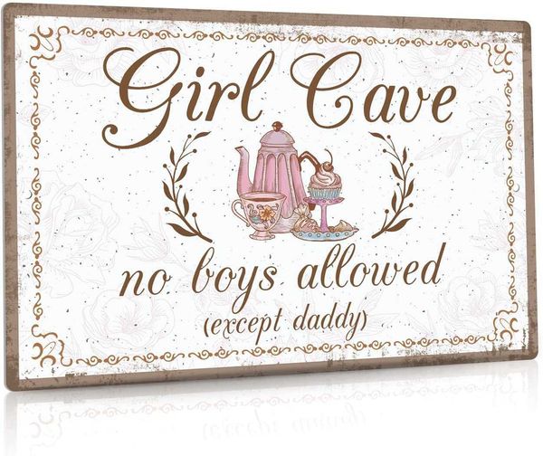girl cave metal sign, kids room decorations, bedroom wall decor for daughter, teen girls, little baby, 12x8 inches aluminum
girl cave metal sign, kids room decorations, bedroom wall decor for daughter, teen girls, little baby, 12x8 inches aluminum
