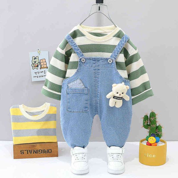 lzh 2022 spring costume for baby fashion striped overalls 2pcs sets for girls cute kids outfit newborn baby boy suit 1-4year aa220323, White
lzh 2022 spring costume for baby fashion striped overalls 2pcs sets for girls cute kids outfit newborn baby boy suit 1-4year aa220323, White