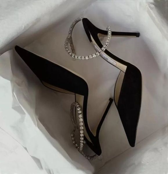 women sandals wedding dress shoes high heels black suede stiletto pumps with crystal embellishment spring summer sandals luxury designer sho
women sandals wedding dress shoes high heels black suede stiletto pumps with crystal embellishment spring summer sandals luxury designer sho
