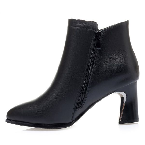 ladies ankle boots genuine leather 2022 new high heels plus velvet fashion women dress boots shiny shoes boots women, Black
ladies ankle boots genuine leather 2022 new high heels plus velvet fashion women dress boots shiny shoes boots women, Black