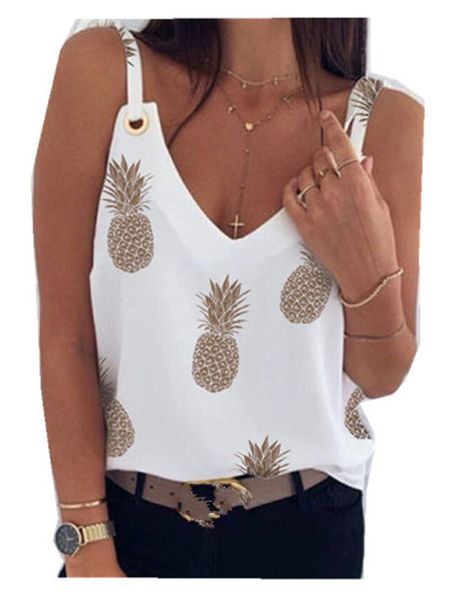 women's tank 2022 summer fashion v neck loose pineapple printed camis vests oversized s-3xl, White
women's tank 2022 summer fashion v neck loose pineapple printed camis vests oversized s-3xl, White