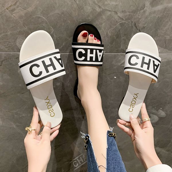 summer net red ins grandma style daily fashion white leisure one line women's flat slippers, Black
summer net red ins grandma style daily fashion white leisure one line women's flat slippers, Black