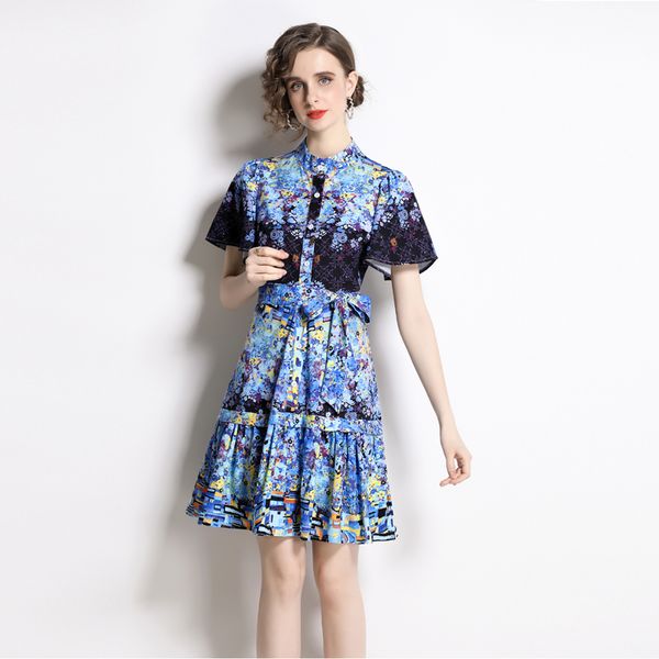 2022 mock neck party printed dress summer woman designer short sleeve runway runway slim bow lace up dresses casual women clothes holiday ru, Black;gray
2022 mock neck party printed dress summer woman designer short sleeve runway runway slim bow lace up dresses casual women clothes holiday ru, Black;gray