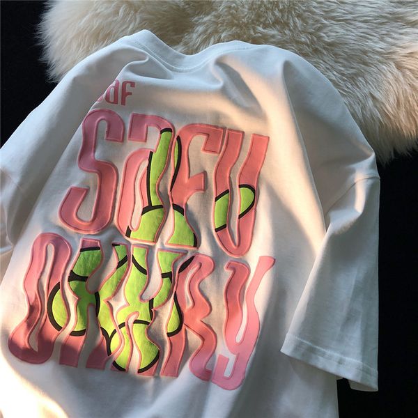 national fashion street ins hip hop couple outfit summer loose letter design sense niche printed all-matching short sleeve women's t-s, White
national fashion street ins hip hop couple outfit summer loose letter design sense niche printed all-matching short sleeve women's t-s, White