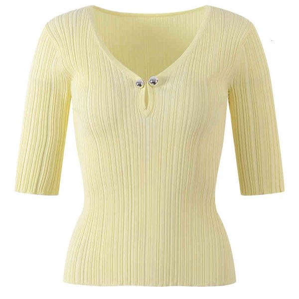 women's sweaters ball button knitted women's wear spring and summer slim fit thin v-neck pit strip multicolor short sleeved 9qww, White;black
women's sweaters ball button knitted women's wear spring and summer slim fit thin v-neck pit strip multicolor short sleeved 9qww, White;black