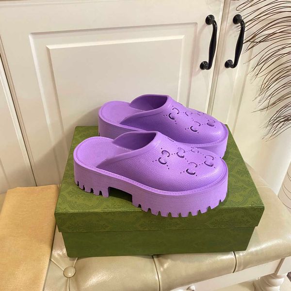 2022 men's slippers slip on sandal women's platform perforated g sandal hollow shoes jelly colors high heel summer rubber lug sole, Black
2022 men's slippers slip on sandal women's platform perforated g sandal hollow shoes jelly colors high heel summer rubber lug sole, Black