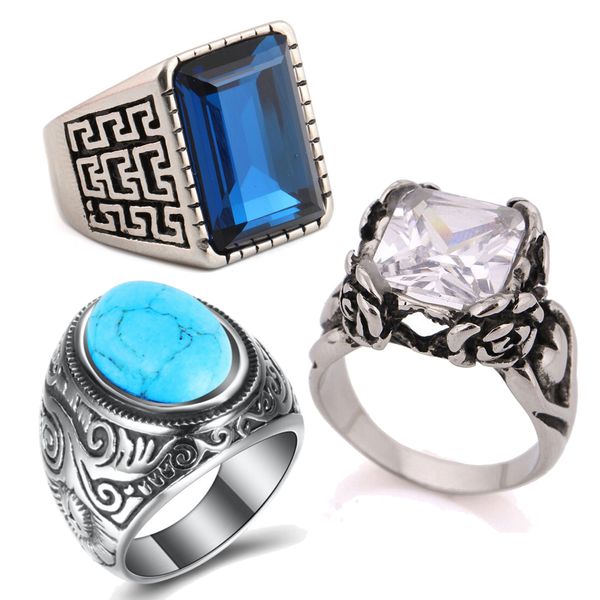 vintage stainless steel antique silver color turquoise ring for men mens big filigree black red white stones finger rings band hip hop punk
vintage stainless steel antique silver color turquoise ring for men mens big filigree black red white stones finger rings band hip hop punk