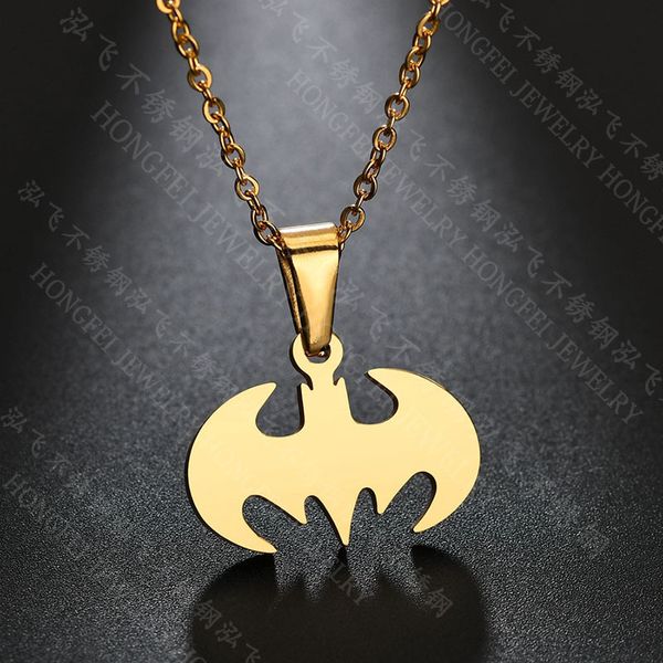 european and american stainless steel batman pendant necklace women, Silver
european and american stainless steel batman pendant necklace women, Silver