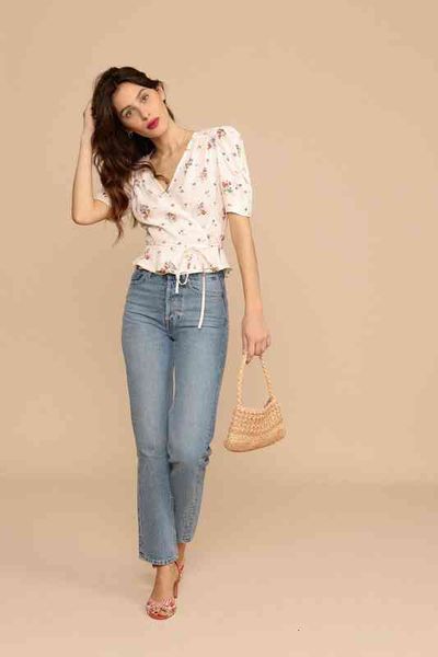 women's blouses shirts legal family ro spring summer french print waist lace up elegant shirt women, White
women's blouses shirts legal family ro spring summer french print waist lace up elegant shirt women, White