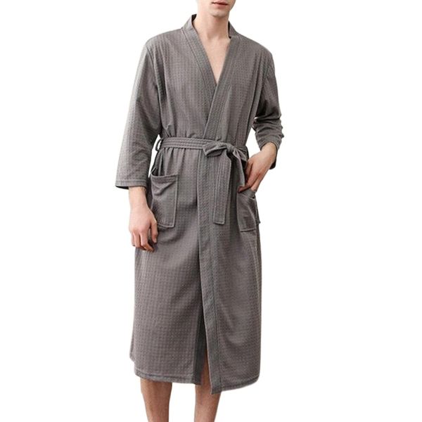 men's thermal underwear loose terrific v neck men bathrobe open stitching sleeping gown breathable for bedroom 454r#, Black;white
men's thermal underwear loose terrific v neck men bathrobe open stitching sleeping gown breathable for bedroom 454r#, Black;white
