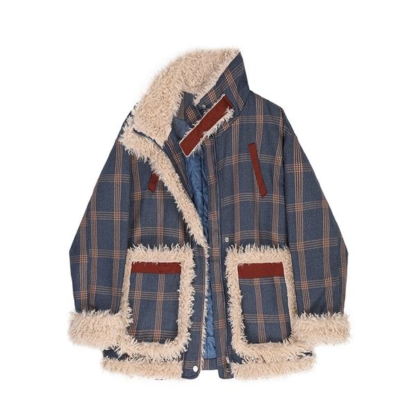 women autumn winter faux lamb fur sheepskin coat plaid genuine granular sheep shearing jacket female casual warm outerwear 220815, Black;brown
women autumn winter faux lamb fur sheepskin coat plaid genuine granular sheep shearing jacket female casual warm outerwear 220815, Black;brown