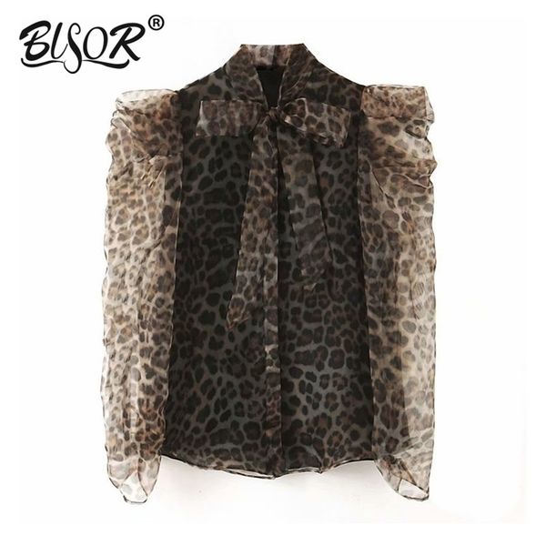 women chic leopard bow tie collar blouse organza lantern sleeve office wear female shirt see through blusas 210326, White
women chic leopard bow tie collar blouse organza lantern sleeve office wear female shirt see through blusas 210326, White